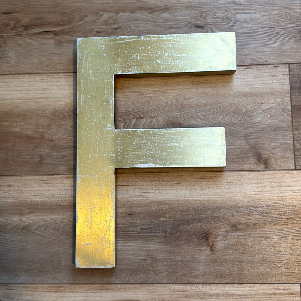 Restoration Hardware Metallic Foil Letter